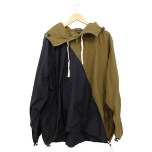 RONIN Mens Division Anorak Jacket‎ XL Olive Green Black Pullover Drawstring